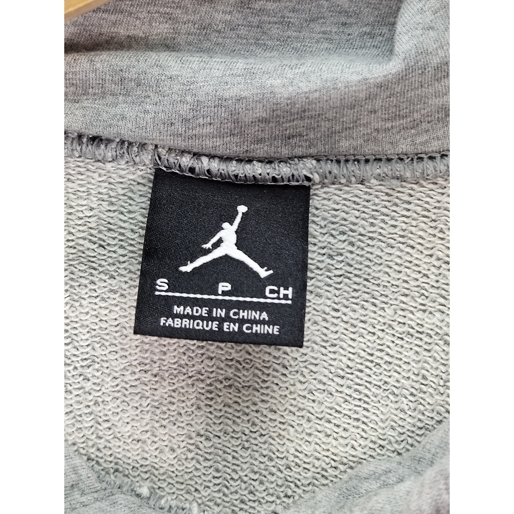 Nike Jordan Hoodie Flight Jumpman Men's Size S Fleece Heather Gray Sweatshirt - Picture 4 of 10